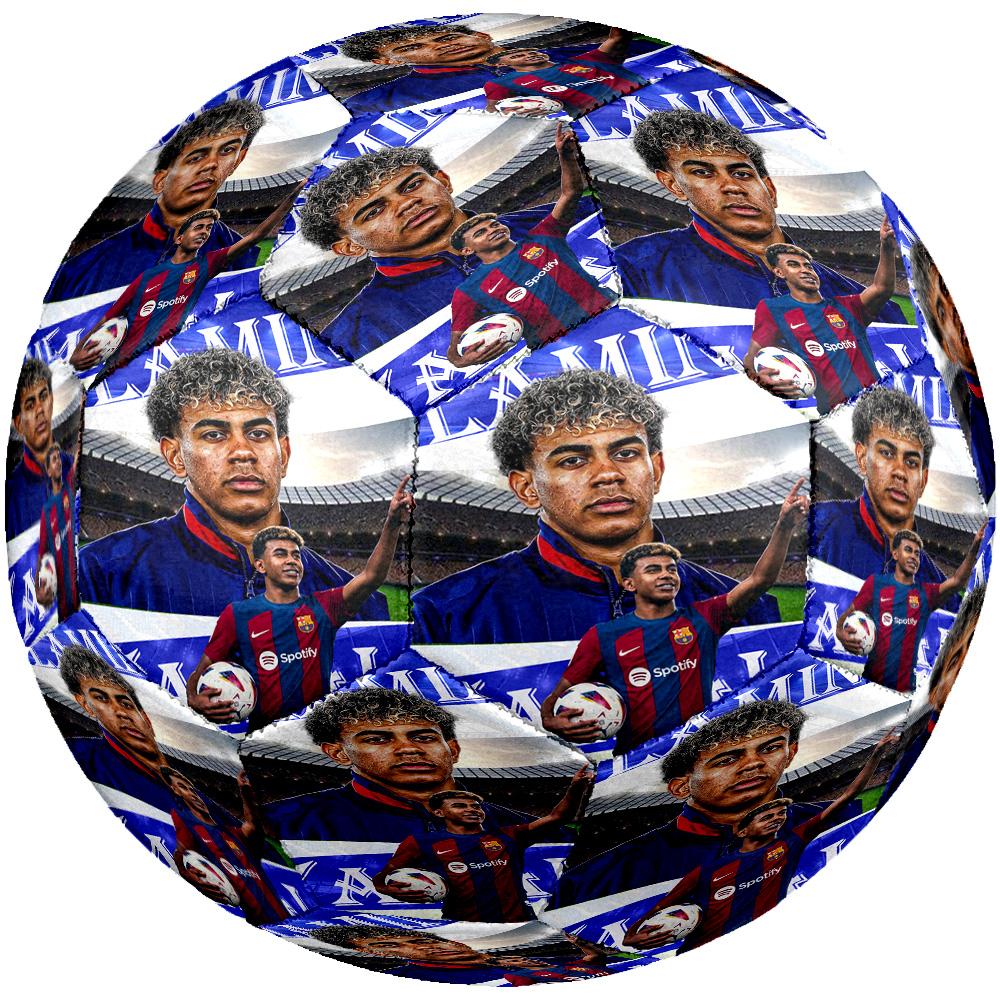 Lamine Yamal's Spain Champions Celebration Size 5 Soccer Football Machine Sewn Indoor/Outdoor Training and Matches perfect gift for sports enthusiasts