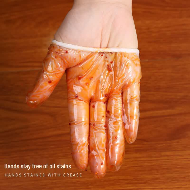 ZISIZ Thickened Disposable Plastic Gloves
