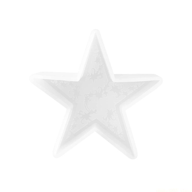 QX2E Multipurpose Sturdy Silicone Moon Star Holders Mould Set Portable for Resin Plasters Craft Supplies Assorted Size