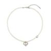 Silver Pearl Heart Necklace OTNP23510PWI