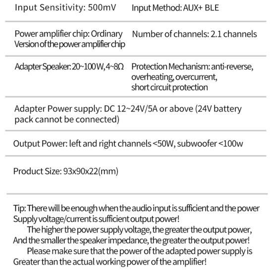 ZK-MT21 Digital Amplifier Board HiFi DIY Mini Bluetooth-compatible5.0 2.1 Channel Subwoofer Amplifier Board Module for TV Set