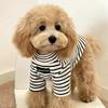 Polyester Hunde Kleidung Weicher Gestreifter Pullover Niedliches Haustier Hund Thermoshirt für Kleine Große Hunde