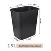 Thickened Square Plastic Wastebasket for Hotel Rooms, Bathrooms, and Restaurants