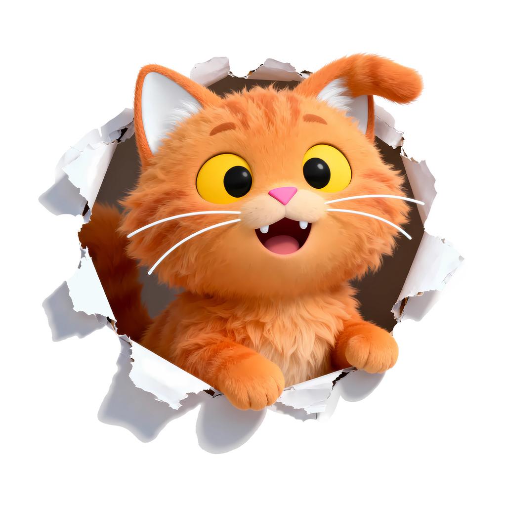 Naklejka na toaletę dla kota 3D Przebijająca ścianę Samoprzylepna Usuwalna do Łazienki Wystrój Domu