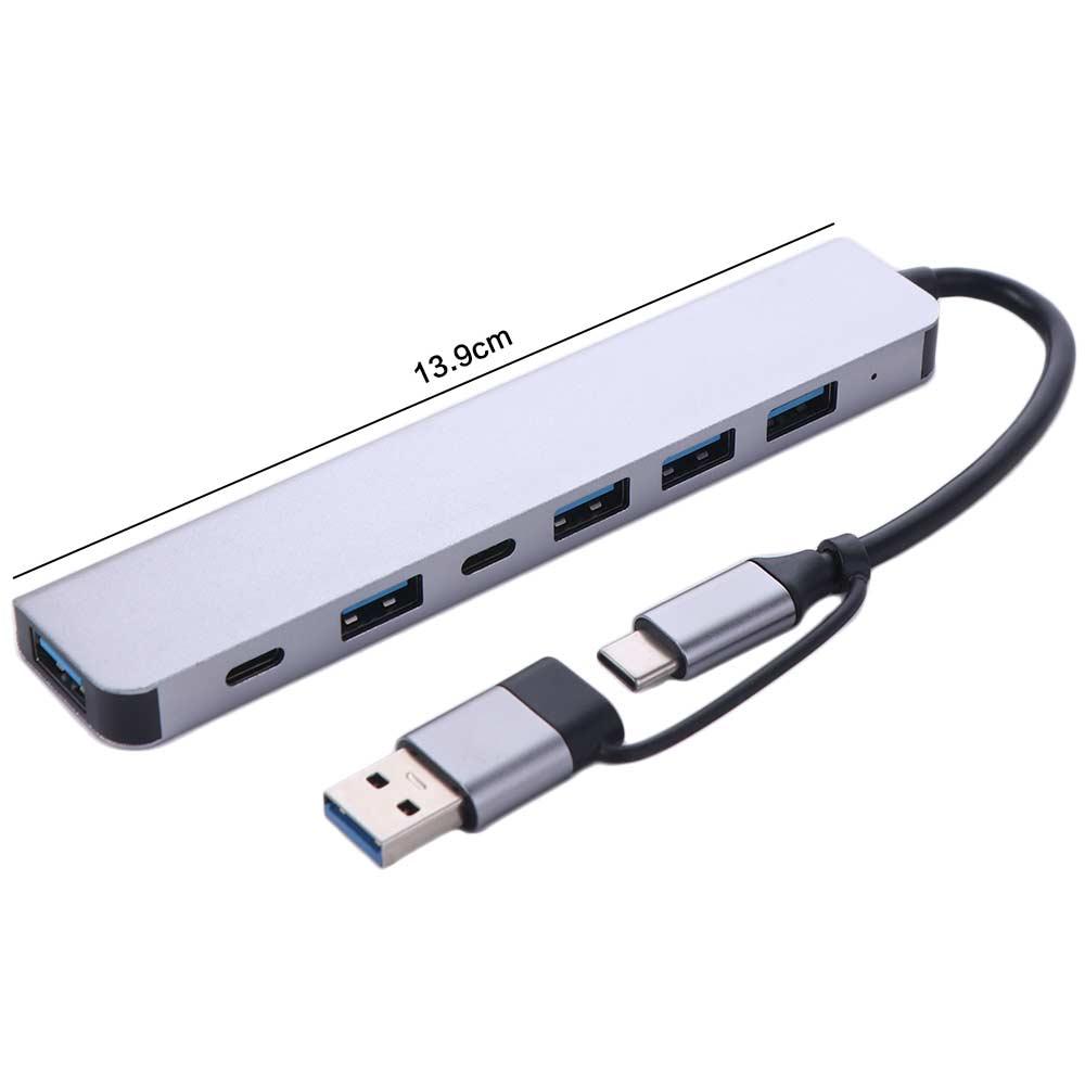 Splitter 7-in-1 USB Splitter Type-C Docking Station  For Computer/Mouse/Mobile Phones/Tablets