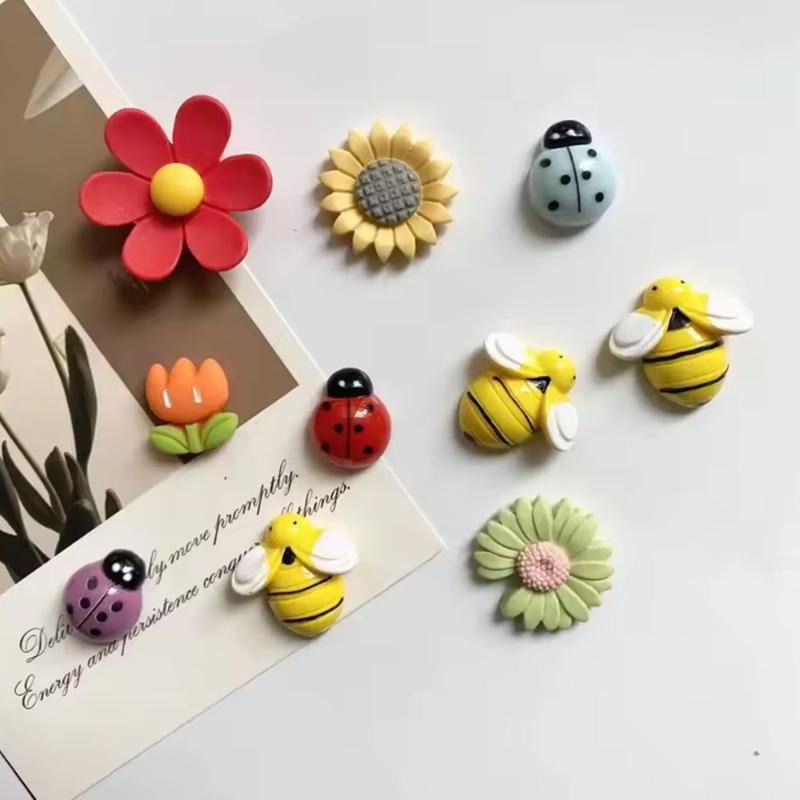 10 PCS/Set Kitchen Magnet Set for Home Decor Refrigerators Floral Bee Fridge Magnets Set Nature-Inspired Fridge Magnet Collection
