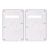 2Pcs Electric Guitar Backplate Guitar Cavity Cover Plate Pickguard PVC for Replacement White