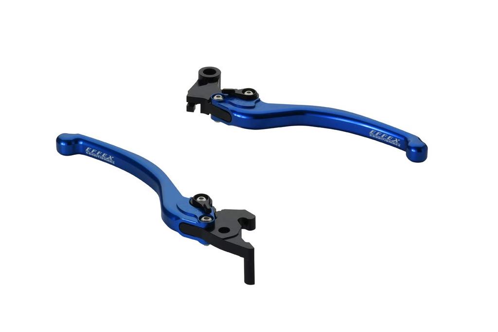 EFFEX Smooth Fit Lever Blue Left and Right Set Lever EAL032B YZF-R25 (15-22), YZF-R3 (15-21), MT-25 (15-22), MT-3 (15-21) (Brake/Clutch Set)