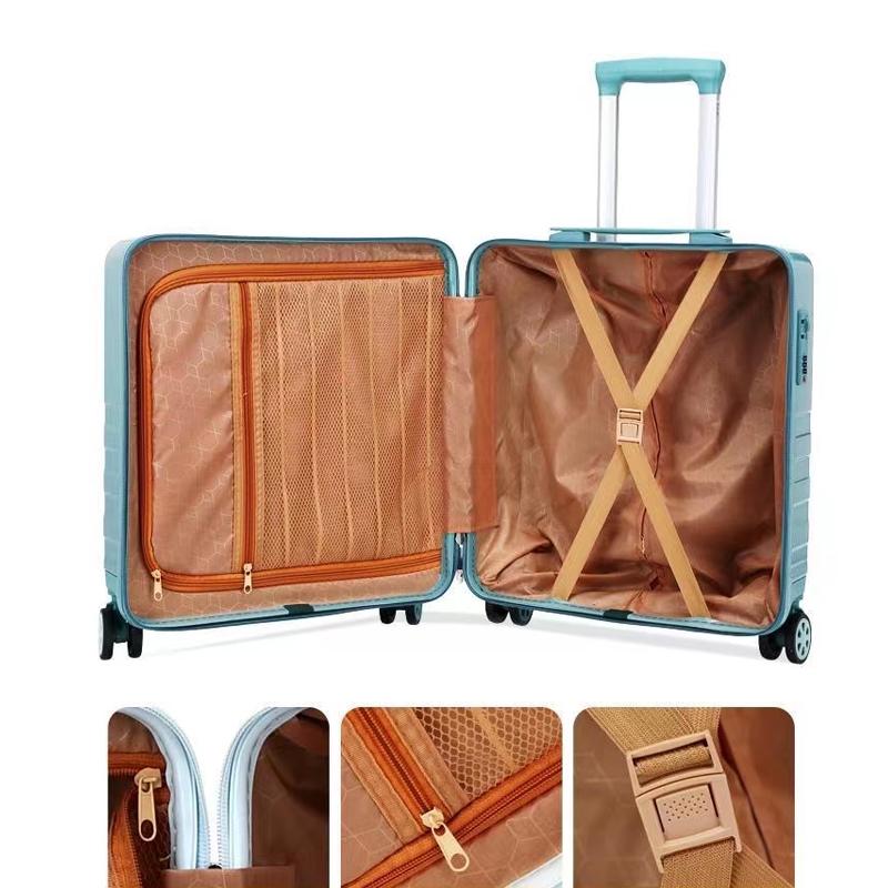 2 bucăți/set valiza de călătorie 18''20 inch bagaj rulant pentru cabină cărucior geantă set de bagaje pentru femei cu geantă cosmetică la modă