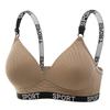 Women Wireless Bra Thin Push Up Lift Sports Bra Letter Strap Breathable Comfortable Shaping Supportive Everyday Fitness Underwear