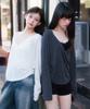 ROSEFRANTZ Wrap Shirring Hood Long Sleeve [Ivory]