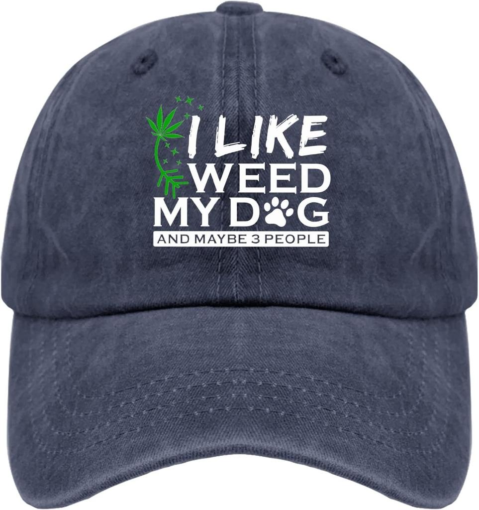 I Like Leaves My Dog And Maybe 3 People Baseball Cap Vintage Polyester Dad Hat Casual Adjustable