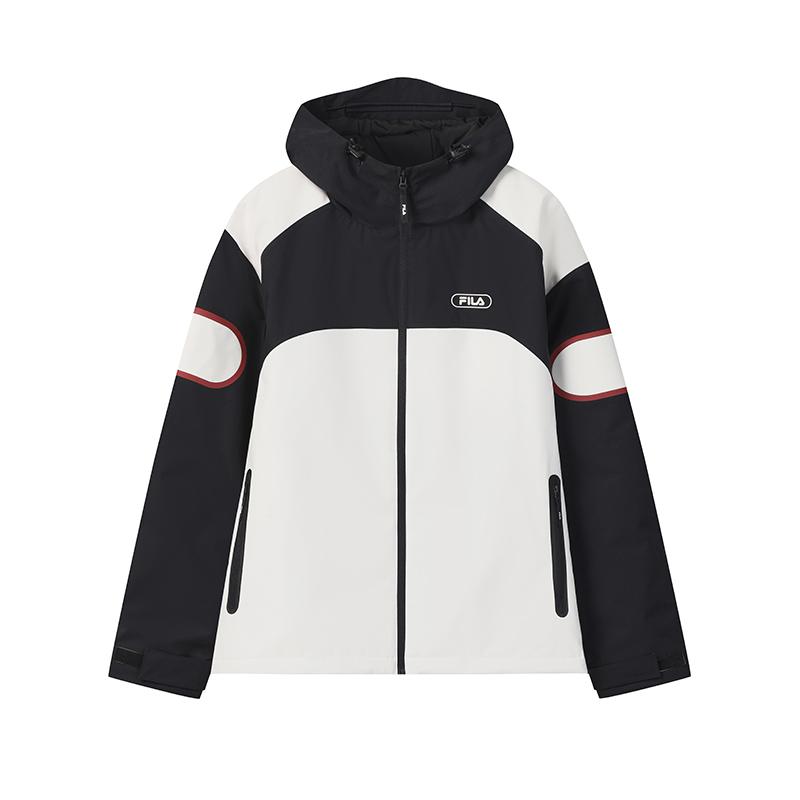 

FILA Original Fashion Casual Sports Versatile Warm Comfortable Loose Hooded Woven Cotton Jacket Men jackets F11M549918FBK L