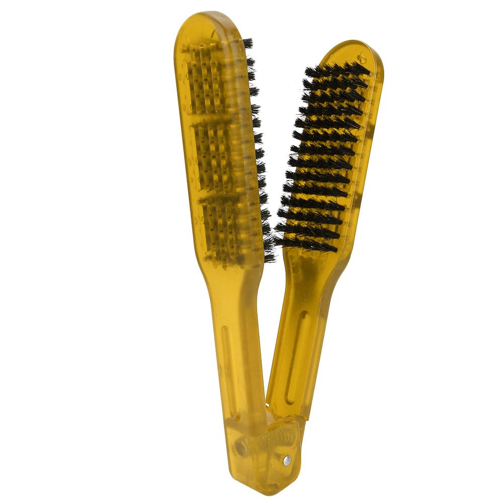 

Выпрямление волос Фанера Гребень Выпрямитель Расческа для укладки Инструмент для парикмахерских услуг (желтый) жёлтый