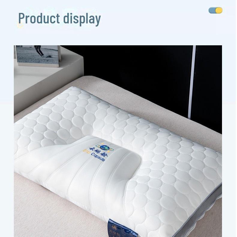 Poduszka lateksowa na szyję dla dorosłych, para - niespłaszczająca, rdzeń z włókna 45x70 cm, do domu