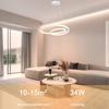 Suspension LED - NETTLIFE - 40 cm - Blanc - Dimmable télécommande - Scandinave