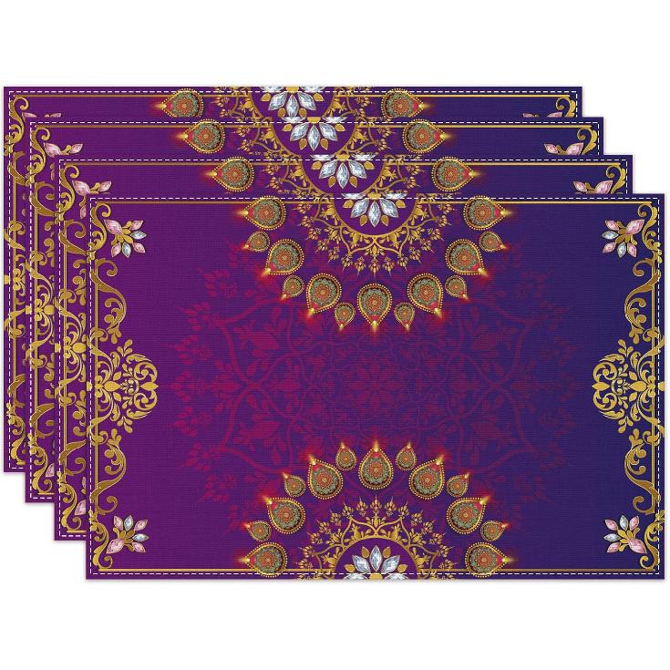 Jiudungs Linen Diwali Table Runner 72 Inches Long Diwali Table Cloth Diwali Table Decorations Diwali Decor Indian Diwali Decorations and Supplies for