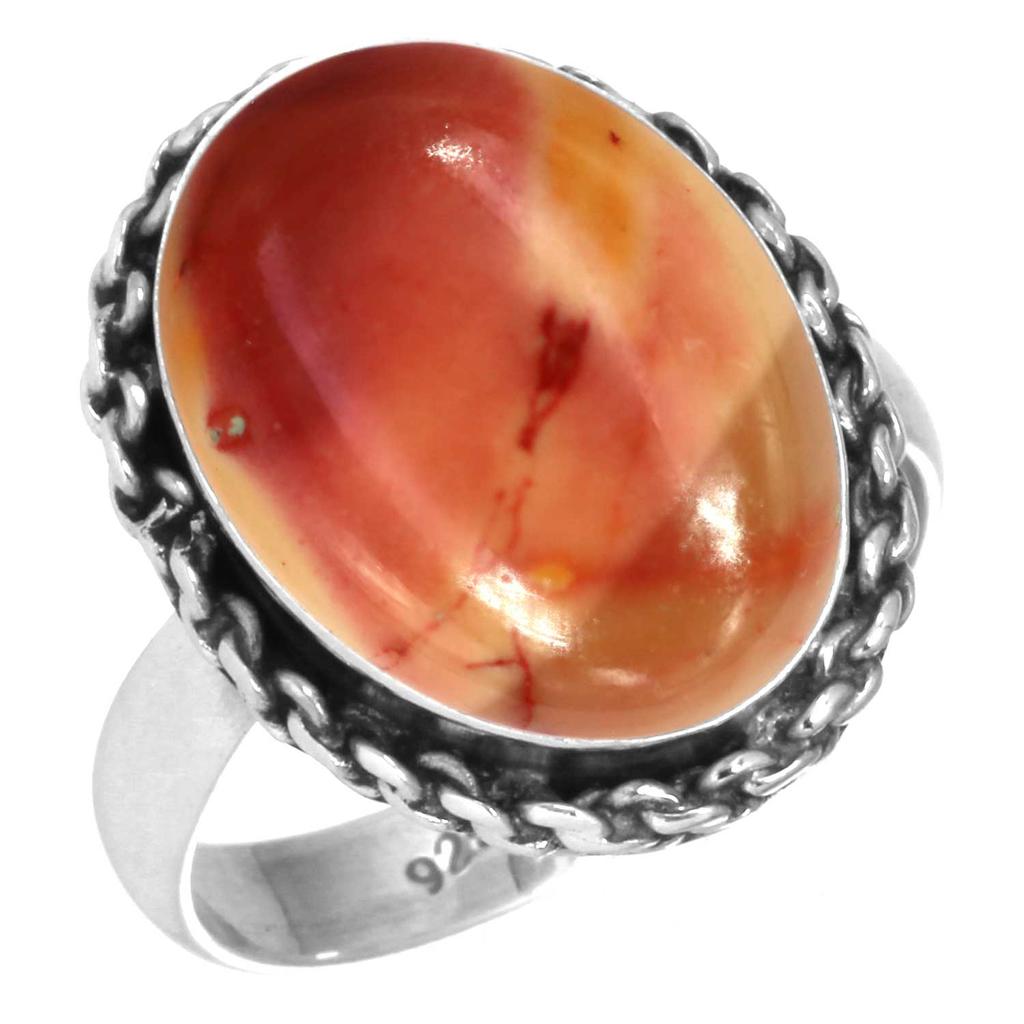 925 Sterlingsilber Ring Damen Edelstein Handgefertigter Schmuck Erntedankgeschenk Mookait Montana Achat Moosachat Stachelige Auster Rhodonit Shivaauge Cocktail
