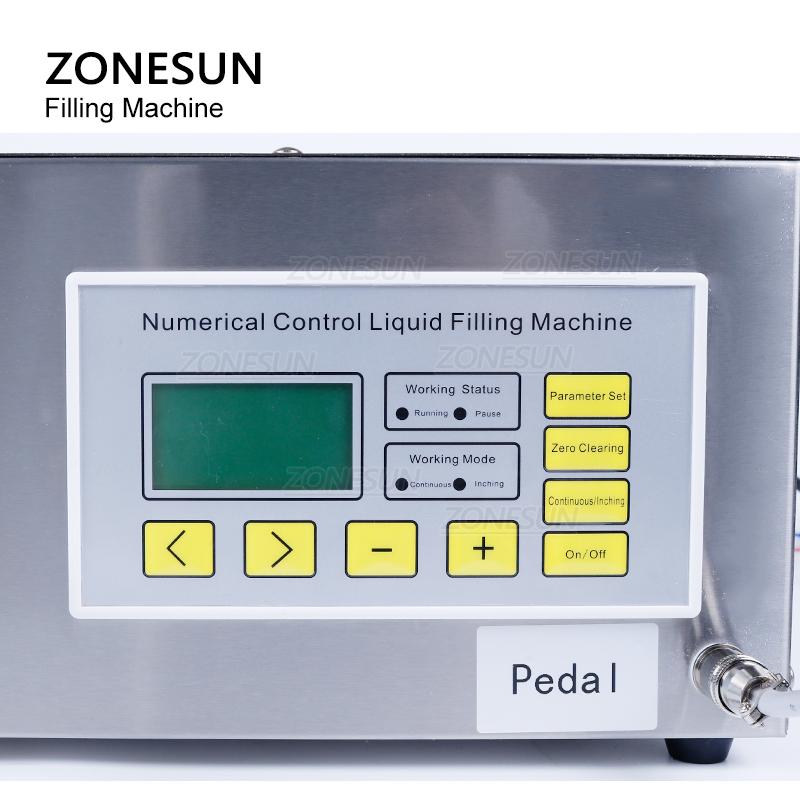 ZONESUN ZS-DP621W Semi automatic Liquid Weighing and Filling Machine Edible Oil Milk Diaphragm Pump Water Bottle Filler