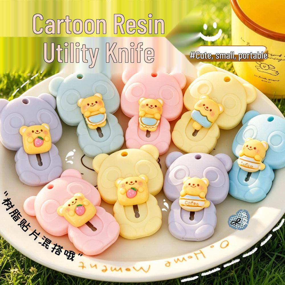 Mini Bear Craft Knife - Portable Box Opener for Students and Office, High-Quality Paper Cutting Tool