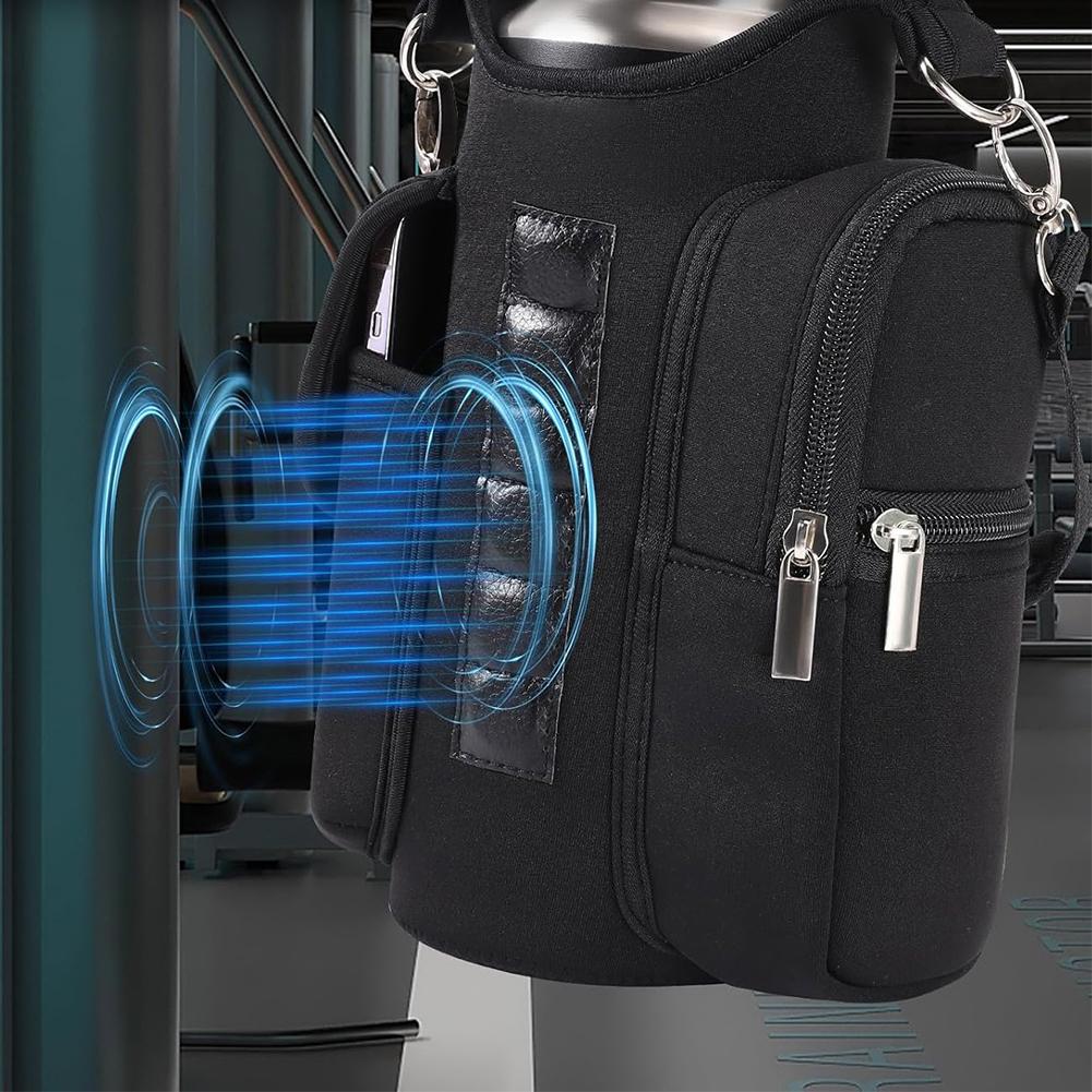 Magnetic Crossbody Water Bottle Pouch Phone Holder Water Bottle Carrier Bag for Men Women Fitness Travel Sports