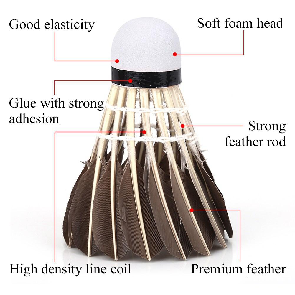 12 Stück Los Langlebige Badmintonbälle Federbälle Outdoor Sport Trainingszubehör