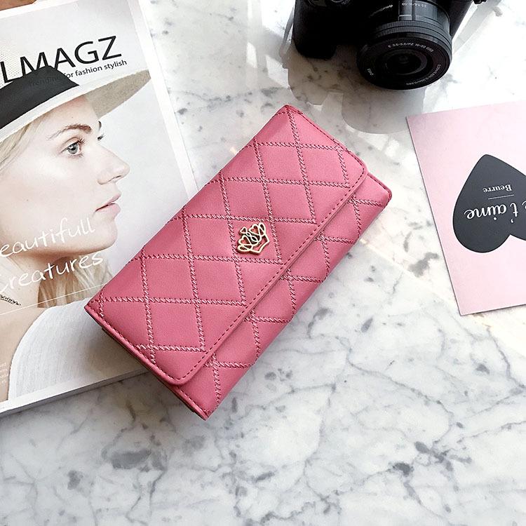 

Женский универсальный стеганый кожаный клатч 2024: Корейская мода с вышитой пряжкой арбуз красный