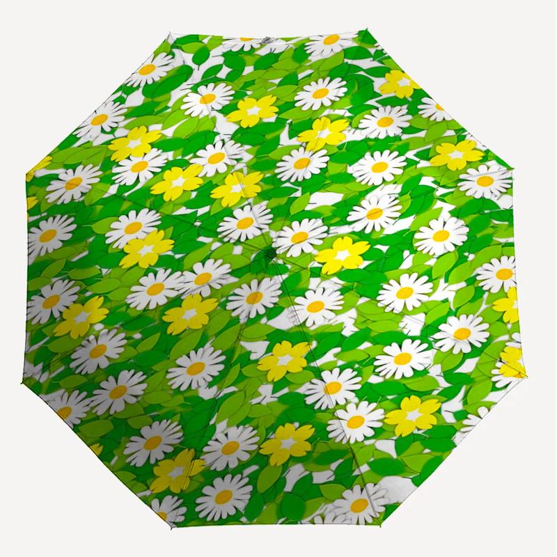 1PC Flowers Leaves Umbrella-8-Rib Reinforced Portable Folding Travel Suitable for All Seasons Outdoor Daily Use  -J0359