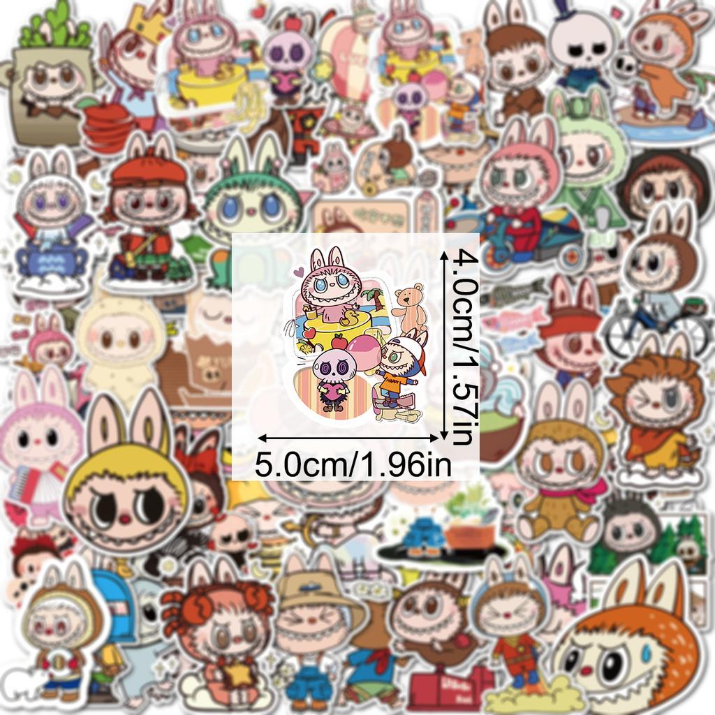 50Pcs Cute Monster Cartoon Stickers - DIY Waterproof Stickers for Phones Guitars Laptops Luggage and Mugs - Kids' Toys
