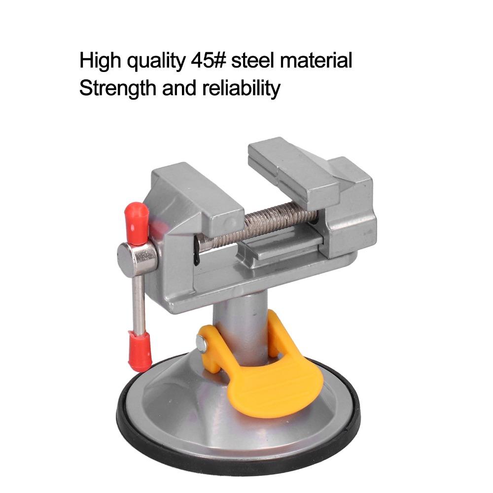 Aluminum Alloy Table Vise Clamp Suction Cup Base Drill Press Vise  for Jewelry Making DIY Crafts