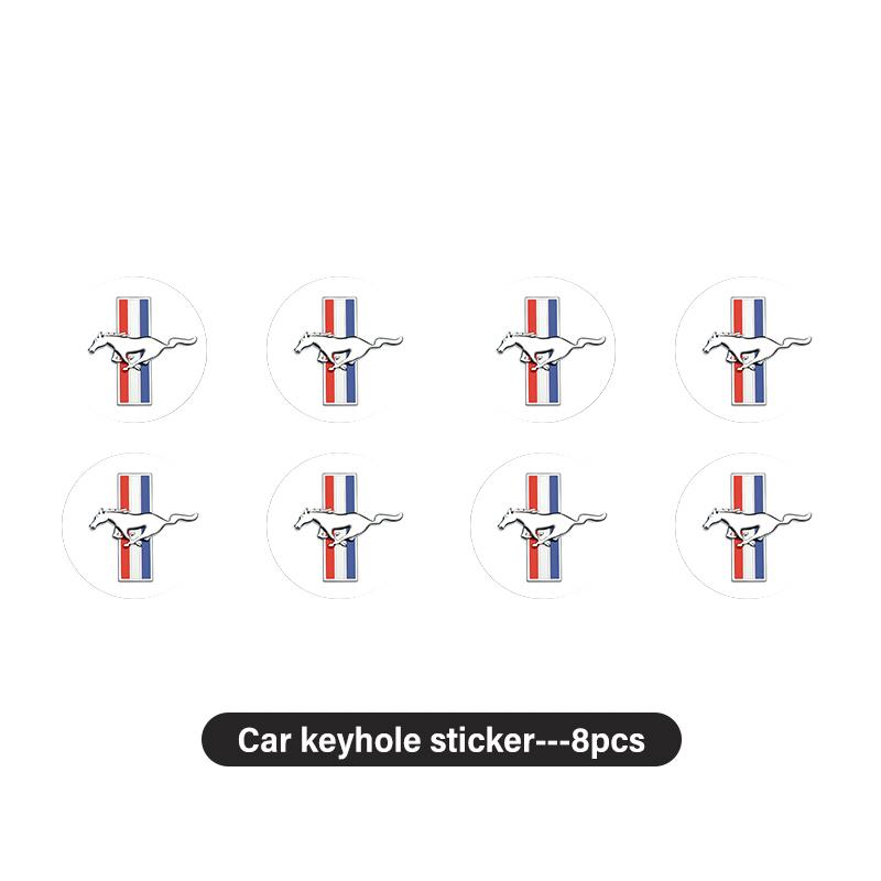For Ford 8pcs Car Keyhole Protector Anti Scratch Sticker Cover Universal Fit Escape Ecosport Fusion Explorer Expedition Taurus