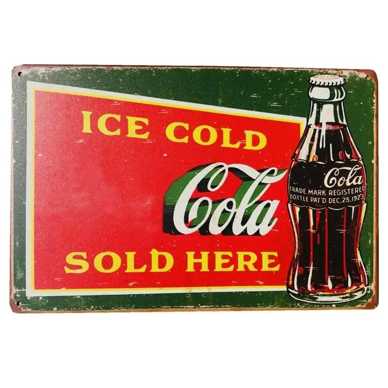 Vintage Metal Tin Signs Decor Retro Plaque Drinks Art Wall Posters for Kitchen Bar Pub Club Man Cave