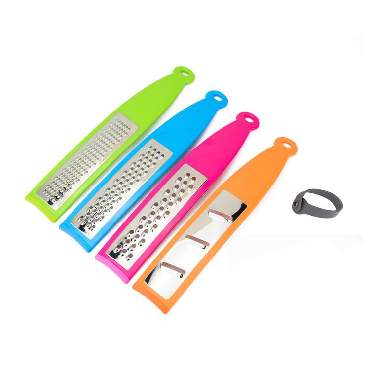 China Supplier Kitchen Gadgets PP Handle Creative Four-in-one Stainless Steel Blade Combination Fruit Vegetable Grater