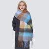 Winter Cashmere Scarf Student Neck Thick Warm Shawl For Women Couple Tassel Bufanda Blanket Pashmina Wraps Long Plaid Poncho