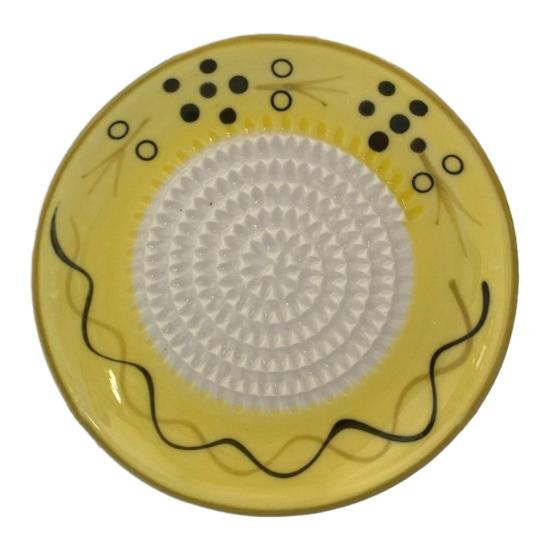 Ceramic Ginger Grater Plate, Manual Garlic Mincer Dish, Multifunctional Masher for Food, Kitchen Grinding Bowl for Ginger Garlic Puree