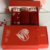 Red New Year Zodiac Boxer Shorts Gift Box - Pure Cotton Underwear for Family Celebrations and Weddings