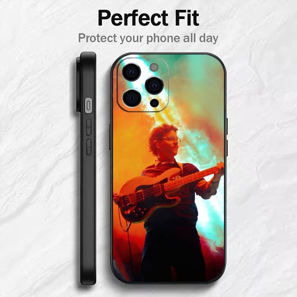 My New Band Believe Black Midi Phone Case For iPhone17,16,15,14,13,12 Plus,Max Soft Silicone Black Cover