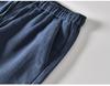 L8234 Men's Retro Loose Straight-Leg Cotton Pants - Warm Fleece-Lined, Drawstring, Long Fit