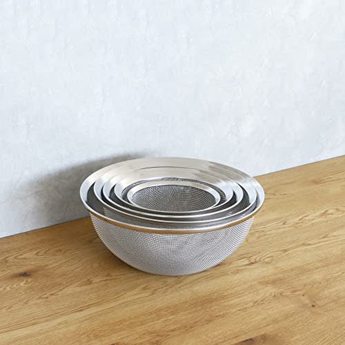Pearl Metal Made in Japan Stainless Steel Bowl-Shaped Strainer, 24cm, Fave, H-4505
