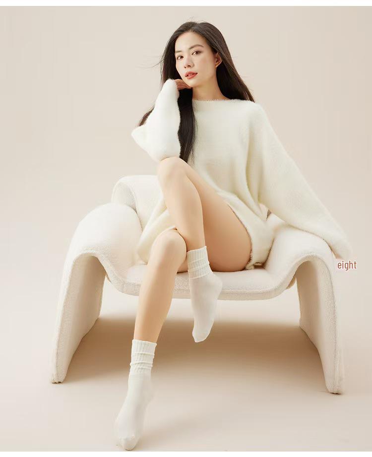 Double Layer Nude-Look Fleece-Lined Tights - Non-Slip, Warm, Thick Knit Leggings for Autumn/Winter