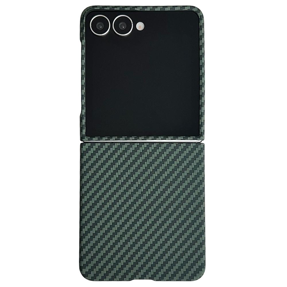 For Samsung Galaxy Z Flip7 5G Magnetic Case Carbon Fiber Texture Slim Shockproof PC Phone Cover