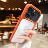 Luxury Frosted Frame Armor Transparent Phone Case For iPhone 17 16 15 14 Pro Max Matte Metal Lens Protection Acrylic Back Cover