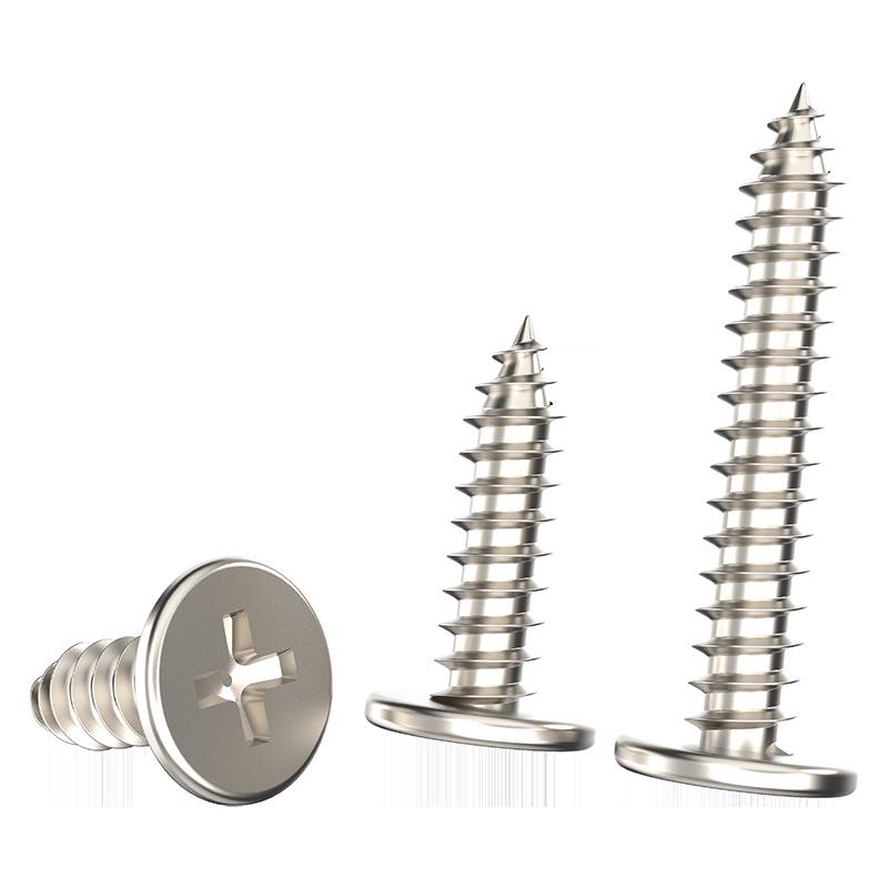 304 Stainless Steel Ultra-Thin Flat Head Phillips Self-Tapping Screws/Nails (Sizes: M3, M4, M5, M6, M8)