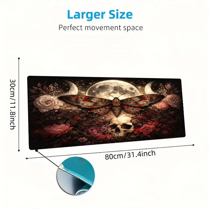 Gothic Moth Color Mouse Pad Large Gaming Table Cushion Non-slip Laptop Tablet Big Mousepad XXL Mat Mini PC Playmat With Lock edge