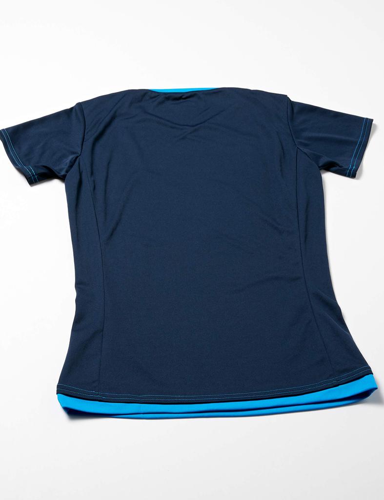Mizuno Volleyball Practice Short Game Size Dress Navy x Diva XL Women's Shirt, Sleeve, Moisture-Wicking, Quick-Drying, Deodorizing, Wear, V2MA8283,