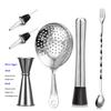 Professional Bar Tools,Stainless Steel Stir Bar Tool, Cocktail Stir Bar Mixing Spoon,  Cocktail Picks, Mojito Stir Bar Tool Kit