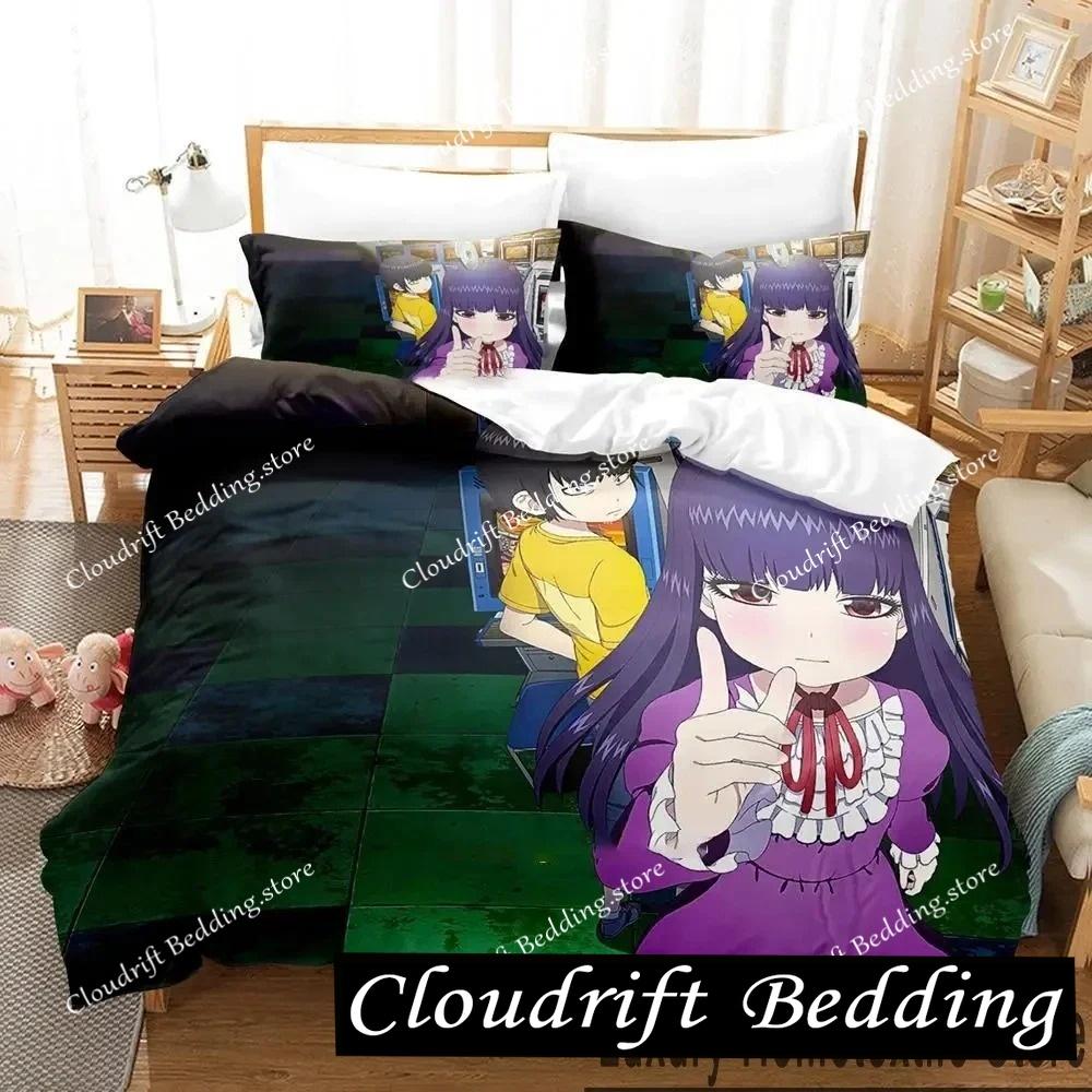Hi Score Girl Anime Bedding Set Duvet Cover Bed Set Quilt Cover Pillowcase Comforter king Queen Size Boys Adult Bedding Set