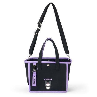 Sanrio Mini Tote and Shoulder Ages 3 and 615234 2-Way Bag, Kuromi, Cotton, Polyester, Steel, Bag, Up,
