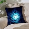 Quiet And Ethereal Blue Customizable Square Pillowcases Stylish And Soft Perfect For Beds Cars And Sofas