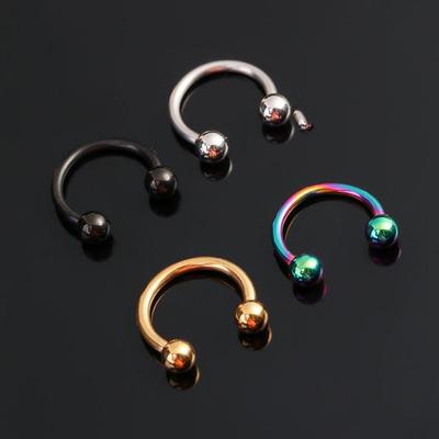 Pour Femmes Anneaux de Nez en Boule Circulaire Acier Inoxydable Forme en C Anneaux de Lèvre Bijoux de Piercing Corporel